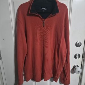 Lands' End Men's Zip-Up Sweater Coral Color Size XL/T